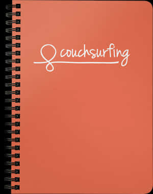 Peach Colored Couch Surfing Spiral Notebook PNG image with transparent background