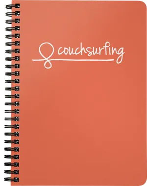 Couchsurfing Branded Notebook PNG Image