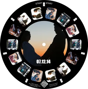 Couple Silhouette View Master Invitation PNG Image