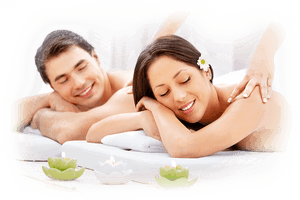 Couples Spa Massage Relaxation PNG image with transparent background