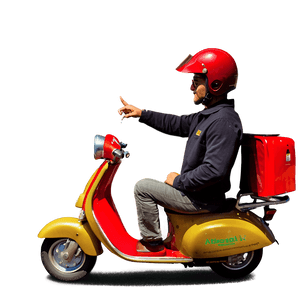Courier Delivery Scooter PNG 06202024 PNG