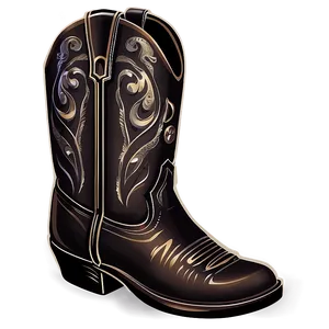 Cowboy Boot Illustration Png 06132024 PNG Image