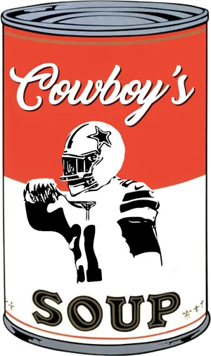 Cowboys Soup Can Graphic PNG Image