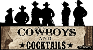 Cowboysand Cocktails Event Banner PNG image with transparent background