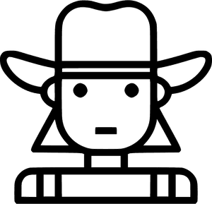 Cowgirl Icon Vector PNG image with transparent background