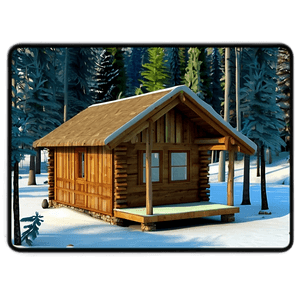 Cozy Cabin in the Woods PNG 05242024 PNG