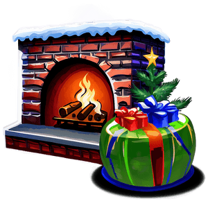 Cozy Christmas Eve Fireplace PNG 53 PNG with transparent background