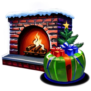 Cozy Christmas Eve Fireplace Png 53 PNG Image