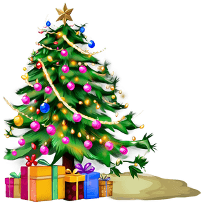 Cozy Christmas Tree PNG dtw PNG image with transparent background