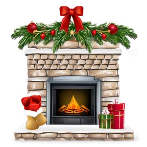 Cozy December Fireplace Png 06202024 PNG Image