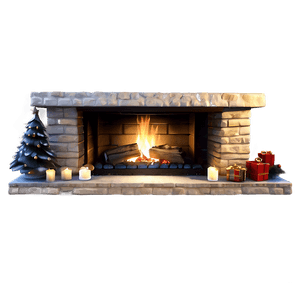 Cozy December Fireplace PNG fij PNG image with transparent background