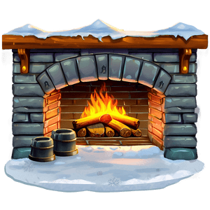 Cozy December Fireplace PNG xkh33 PNG image with transparent background