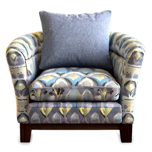 Cozy Fabric Armchair Png 06262024 PNG Image