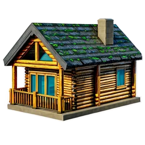 Cozy Log Cabin Retreat Png 06122024 PNG Image