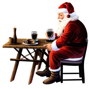 Cozy Santa Clipart Png Htf PNG Image