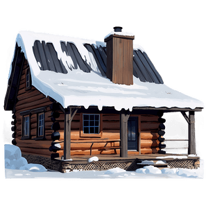 Cozy Winter Cabin Illustration PNG 05212024 PNG image with transparent background