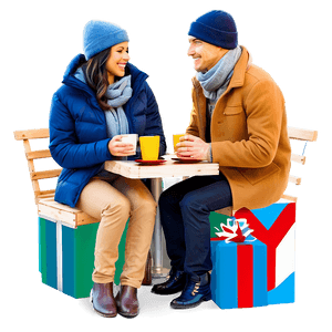 Cozy Winter Date PNG fnt91 PNG with transparent background