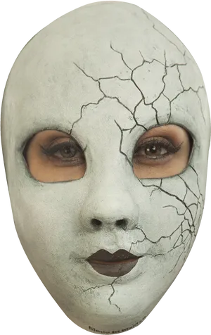 Cracked Doll Mask PNG Image