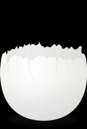 Cracked Eggshell Graphic PNG with transparent background