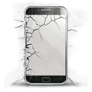 Cracked Mobile Screen PNG var PNG