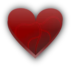 Cracked Red Heart Graphic PNG Image