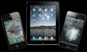 Cracked Screens Smart Devices PNG image with transparent background