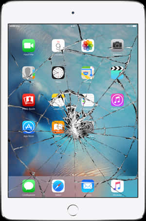 Crackedi Pad Screen PNG image with transparent background