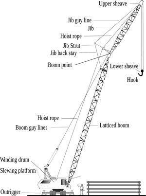 Labeled Parts Of A Crane, HD Png Download PNG with transparent background