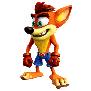 Crash Bandicoot Cartoon Style PNG kdm PNG image with transparent background