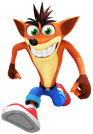 Crash Bandicoot Character Pose PNG Image