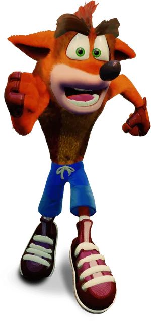 Crash Bandicoot Character Pose PNG Image