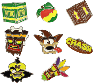 Crash Bandicoot Enamel Pin, HD Png Download PNG image with transparent background
