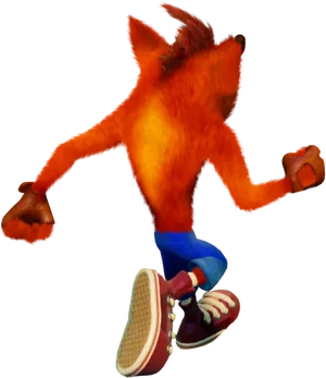 Crash_ Bandicoot_ Jumping_ Action PNG Image