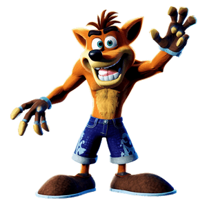 Crash Bandicoot Victory Pose PNG 05212024 PNG image with transparent background