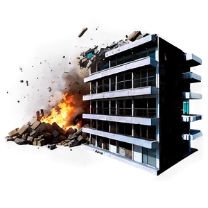 Crashing Building Destruction Png Qfp44 PNG Image