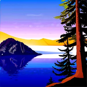 Crater Lake Tranquil Scene Png 06132024 PNG Image