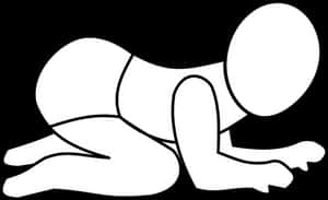 Crawling Baby Silhouette PNG image with transparent background