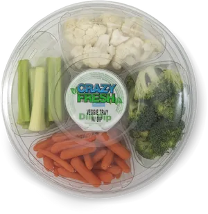 Crazy Fresh Veggie Traywith Dip PNG Image