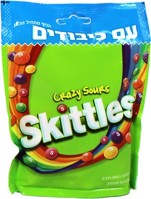 Crazy Sours Skittles Package PNG Image