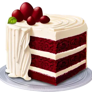 Cream Cheese Frosted Red Velvet Cake Png Tgm64 PNG Image