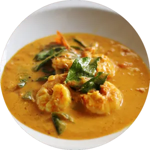 Creamy Prawn Curry Dish PNG Image