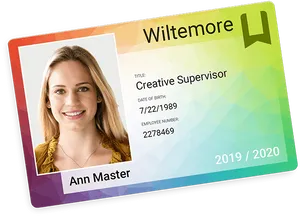 Creative Supervisor I D Card Design PNG Image