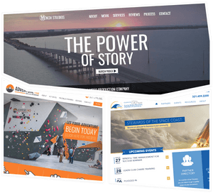 Creative Web Design Portfolio Screenshots PNG image with transparent background