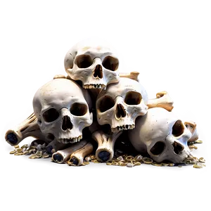 Creepy Bone Pile Graphic Png Siw PNG Image