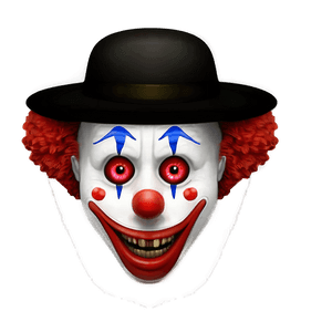 Creepy Clown Emoji PNG ajk5 PNG image with transparent background