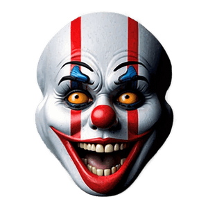 Creepy Clown Emoji PNG iaw PNG image with transparent background