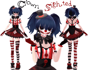 Creepy Clown Face Png - Mmd Clown Model, Transparent Png PNG image with transparent background