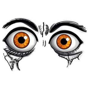 Creepy Eyes Illustration PNG 05252024 PNG image with transparent background