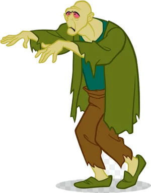 Creepy Green Ghost Scooby Doo PNG Image