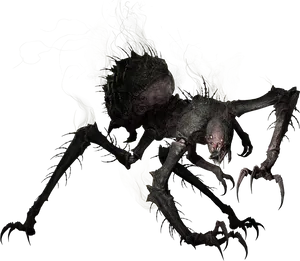 Creepy_ Nightmare_ Creature_ Artwork PNG Image